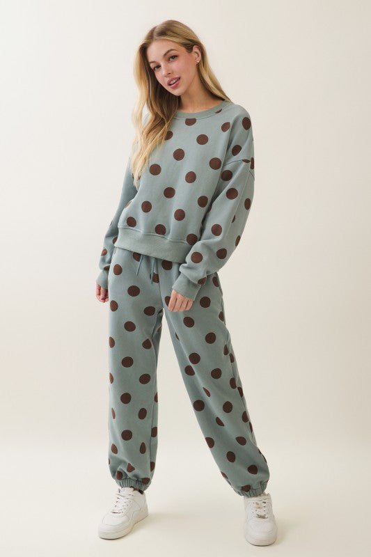 Veveret polka dot set