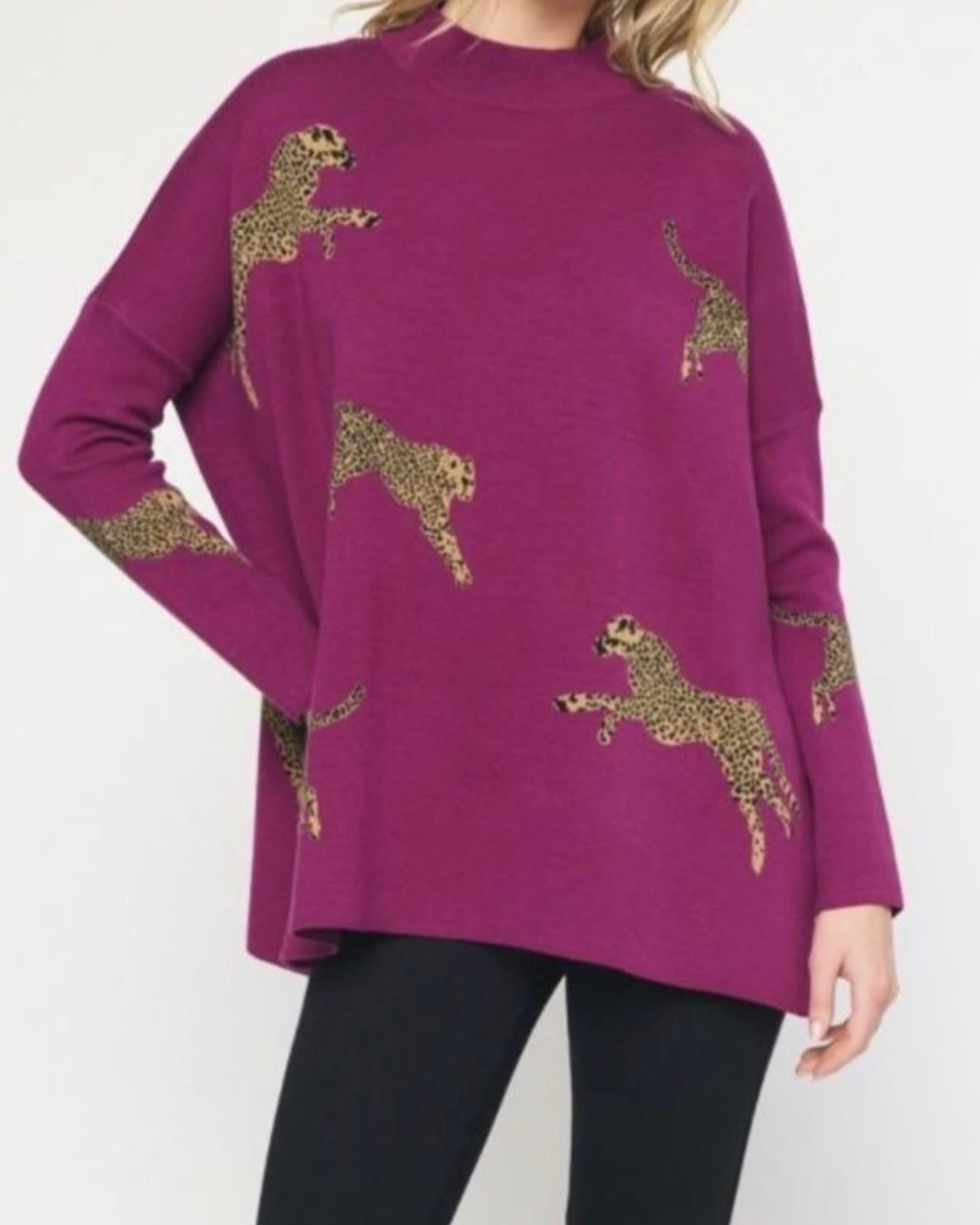 BLACK FRIDAY DEAL!!! Entro cheetah run wild sweater