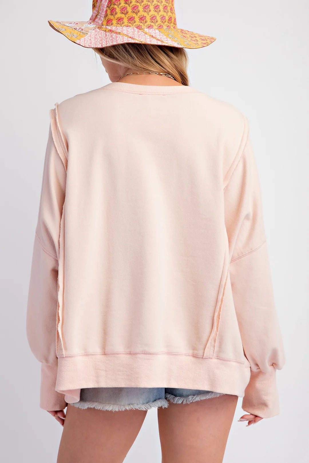 Easel Oversized Love patchwork pullovers