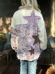 Blue velvet Star denim jacket