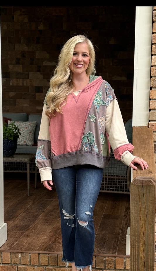 Oli and Hali STAR patch hoodie