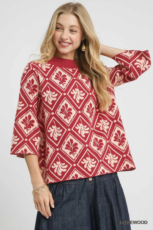Umgee mock neck sweater
