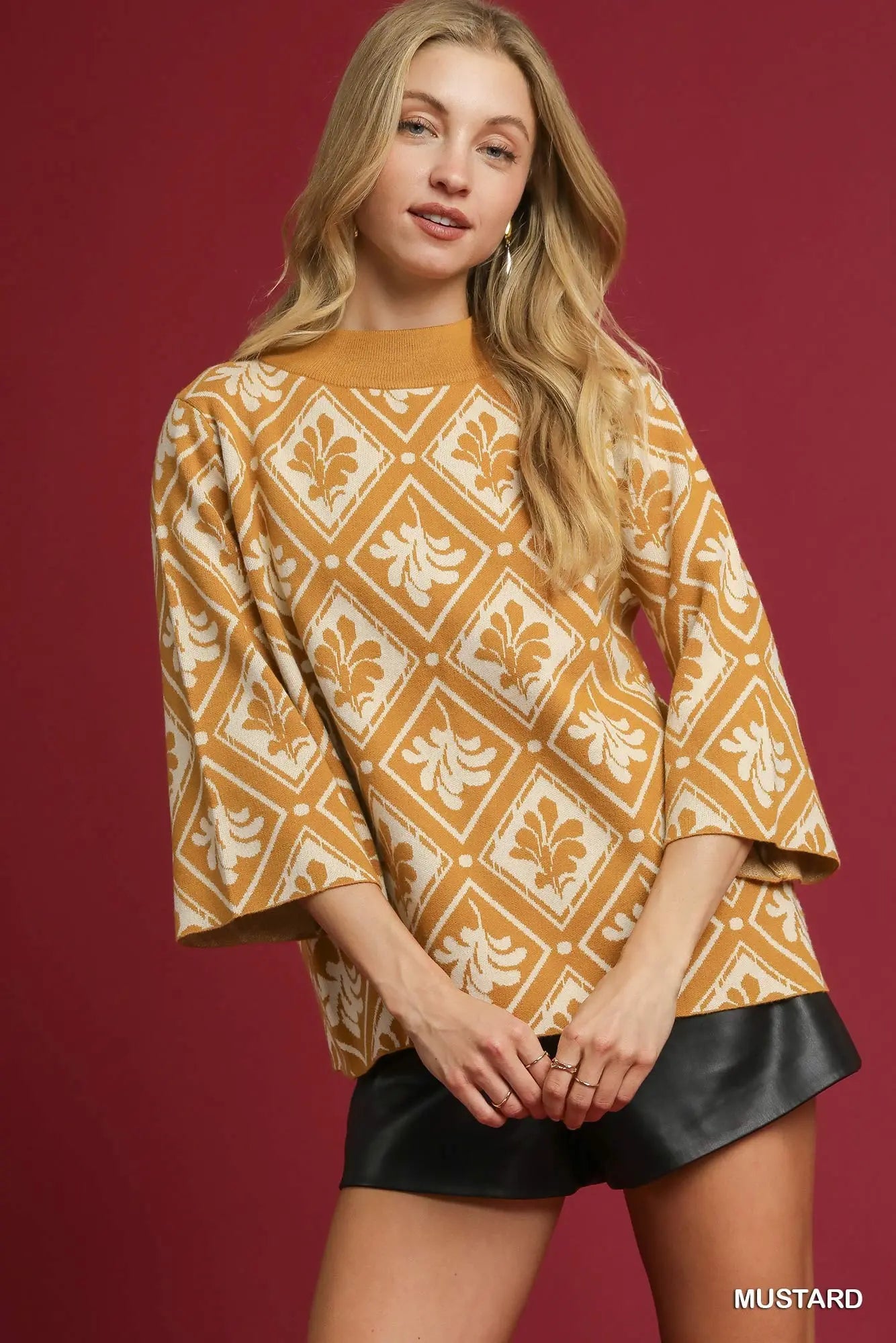 Umgee mock neck sweater