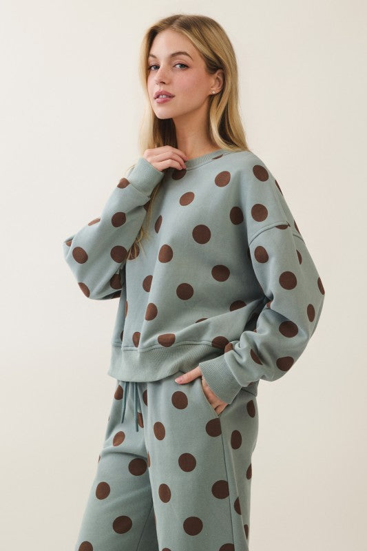 Veveret polka dot set