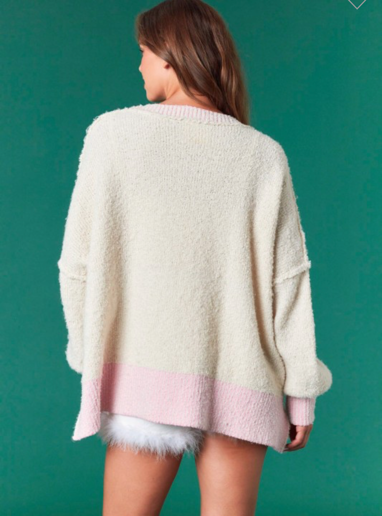 Fantastic fawn sequin nutcracker bear sweater