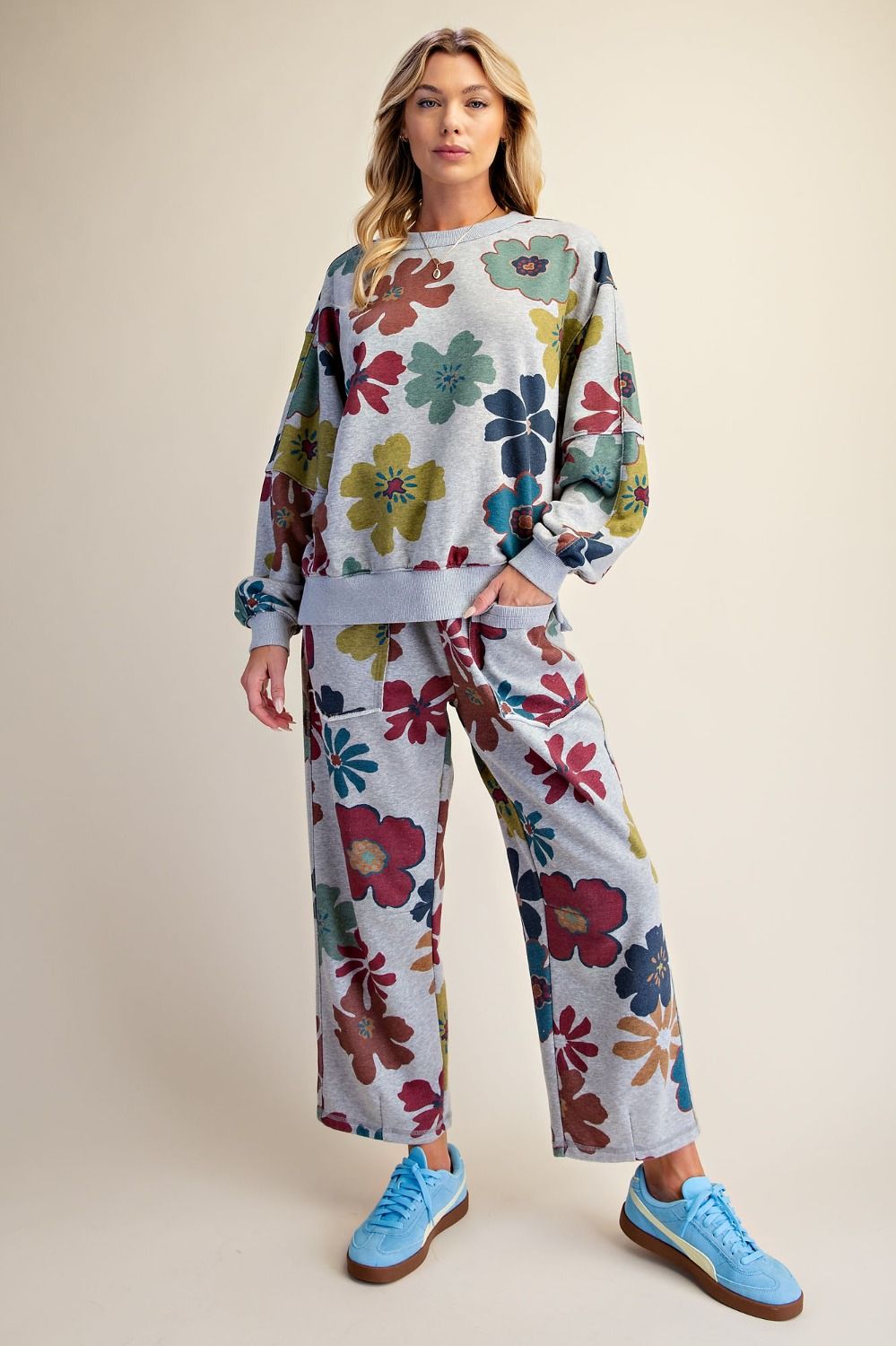 Easel heather grey floral set