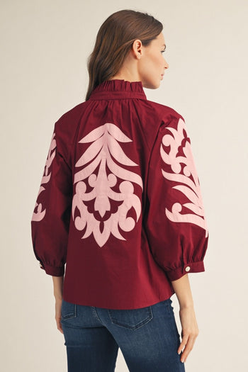 Jodifl Baroque Applique Detail Top