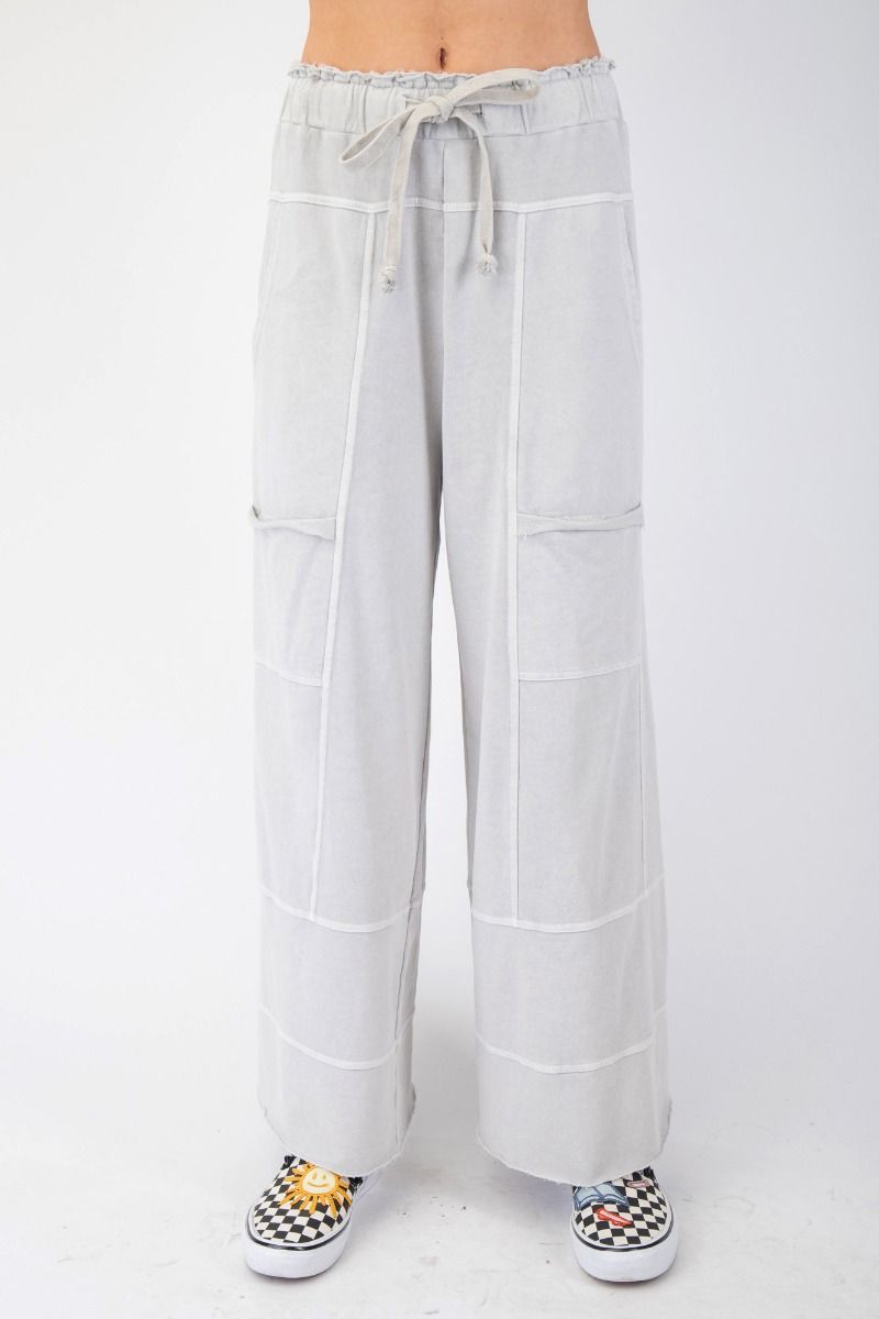 Easel wide leg mineral wash pants