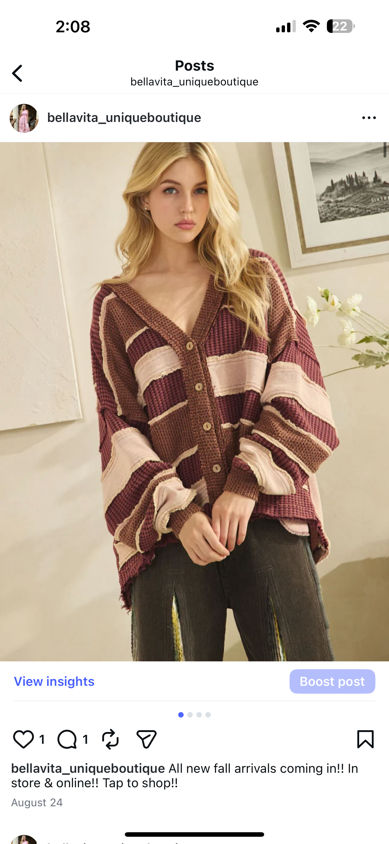 Oli and Hali color block cardigan