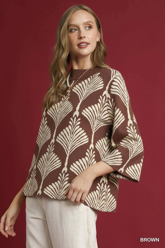 Umgee Abstract printed sweater