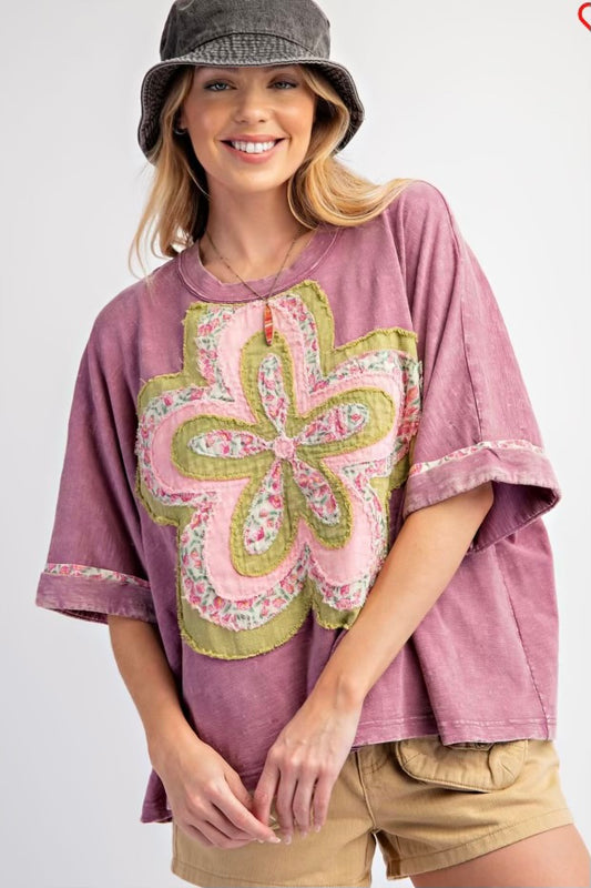 Easel patchwork flower tops