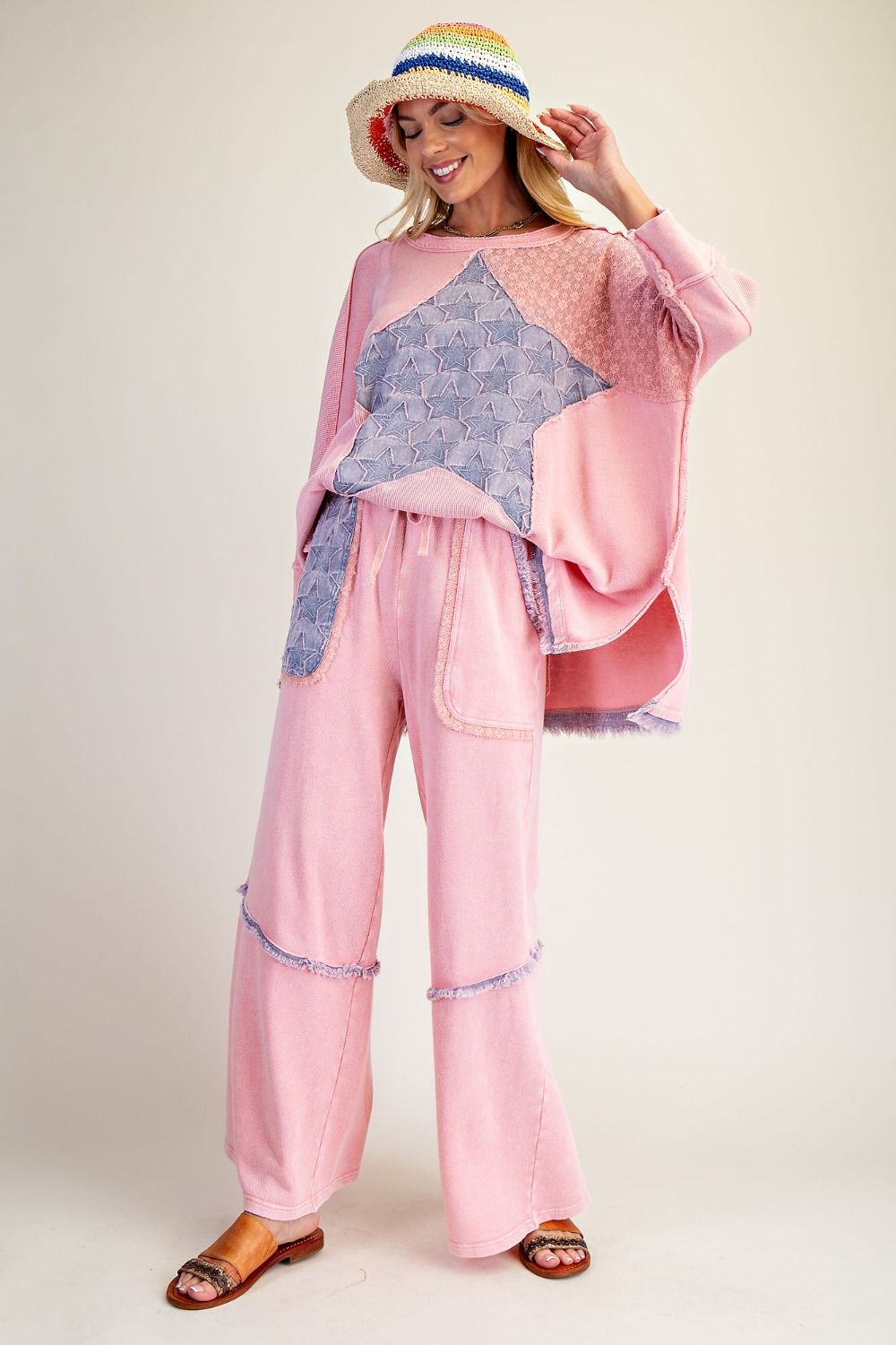 EASEL STAR PATCH MIX WASHED TERRY SETS