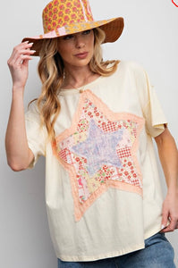 Easel star patchwork tee