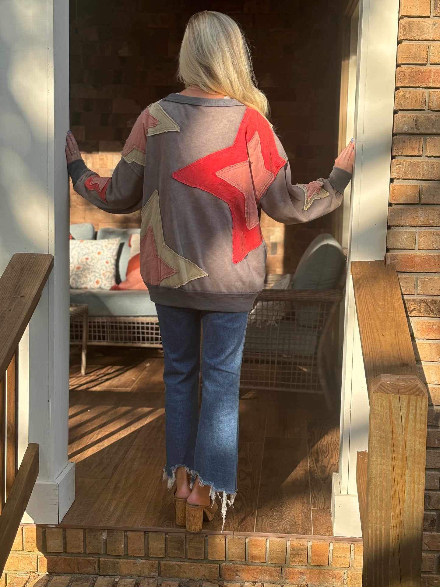 Oil and Hali patchwork star pullovers