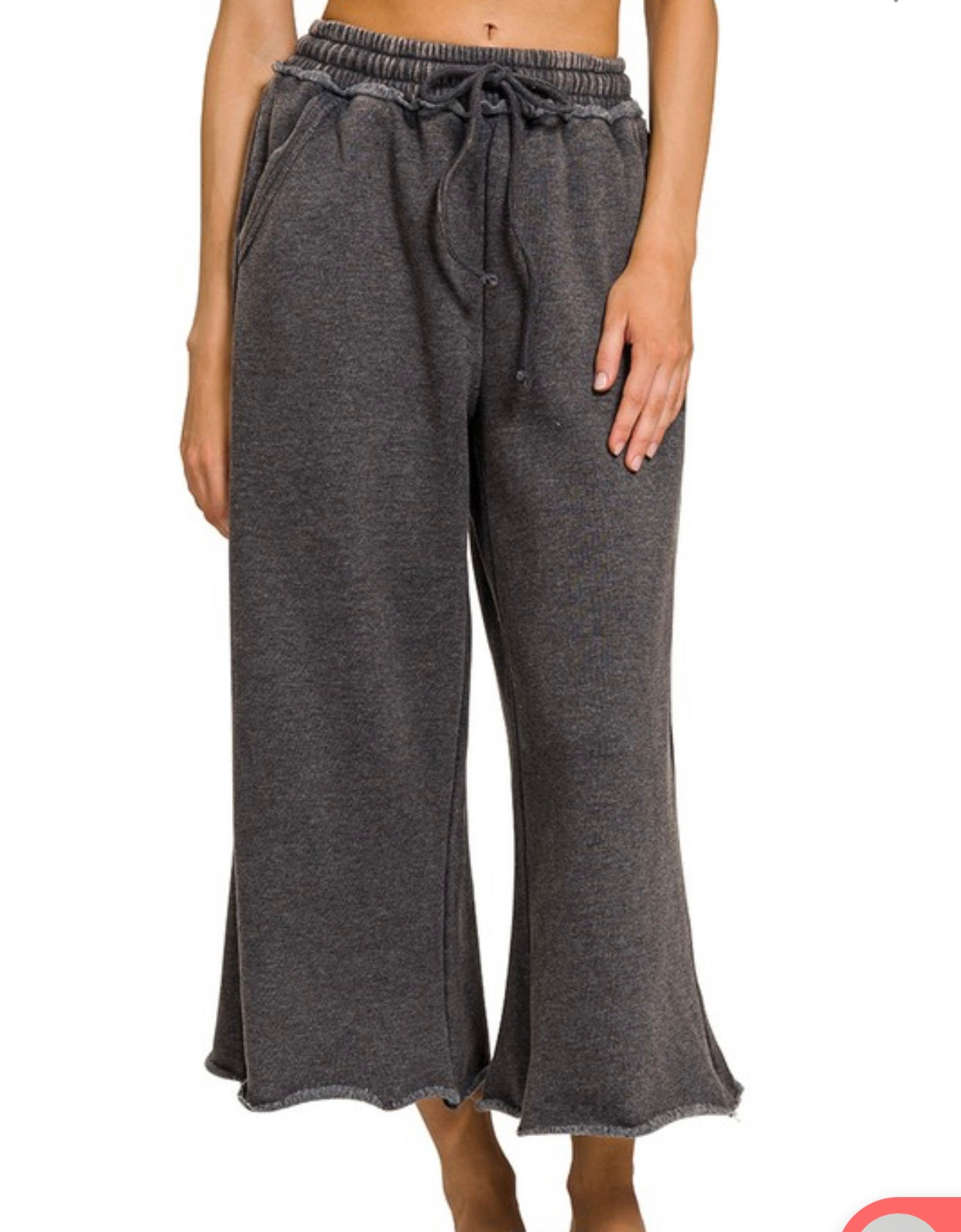 Zenana mineral wash cropped pants