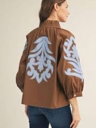 Jodifl Baroque Applique Detail Top