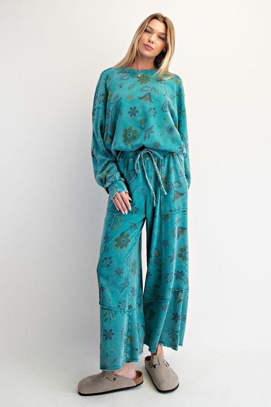 Easel floral knit printed sets