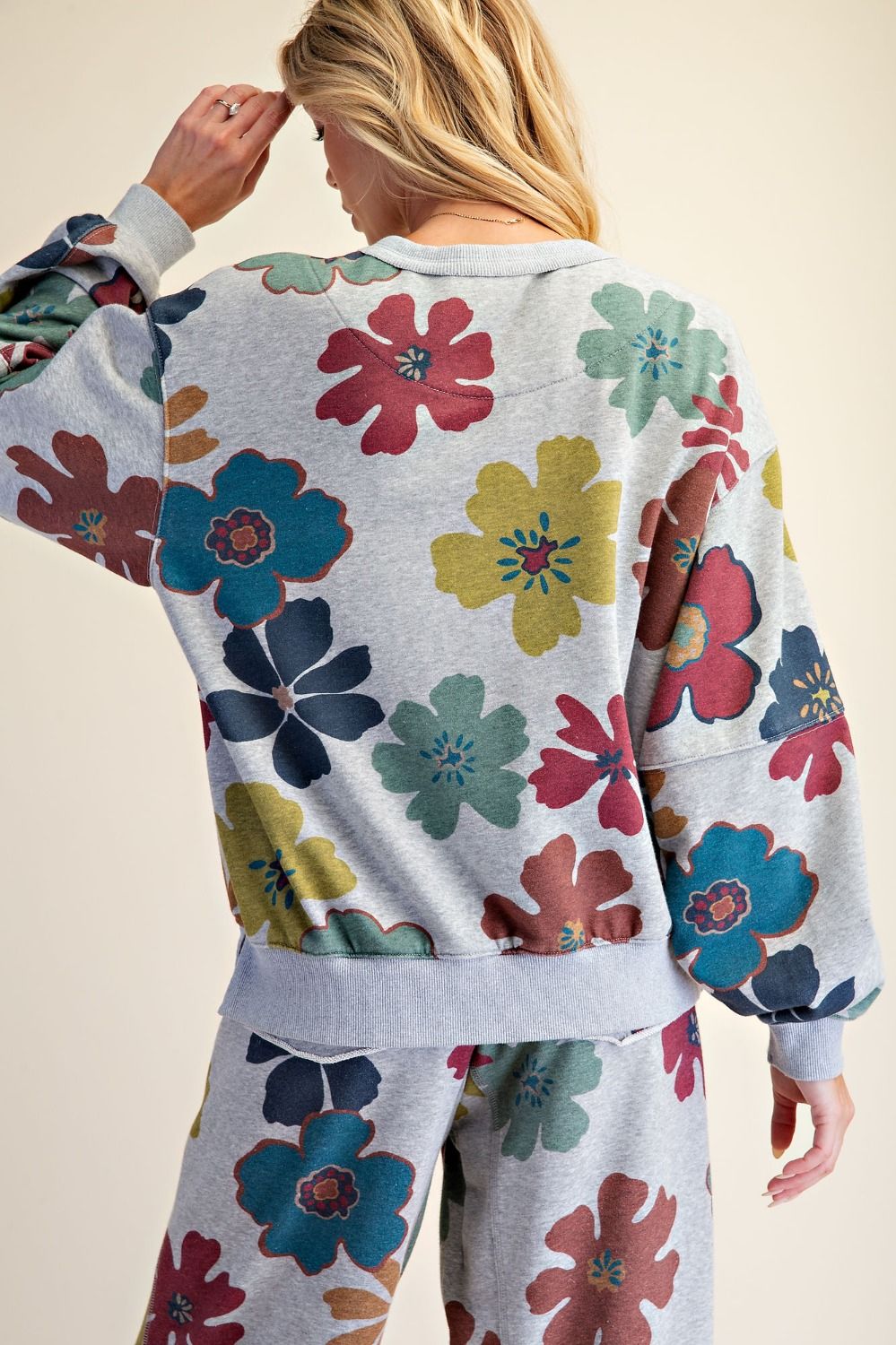 Easel heather grey floral set