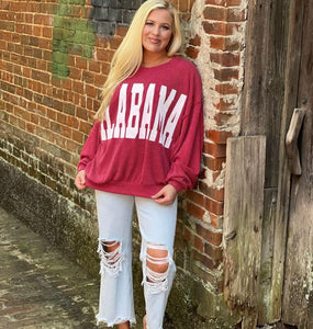 Alabama corded oversized sweatshirt