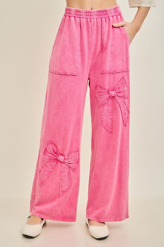 J her knit bow pants