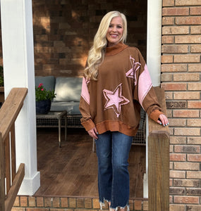 Blue velvet Star pullover