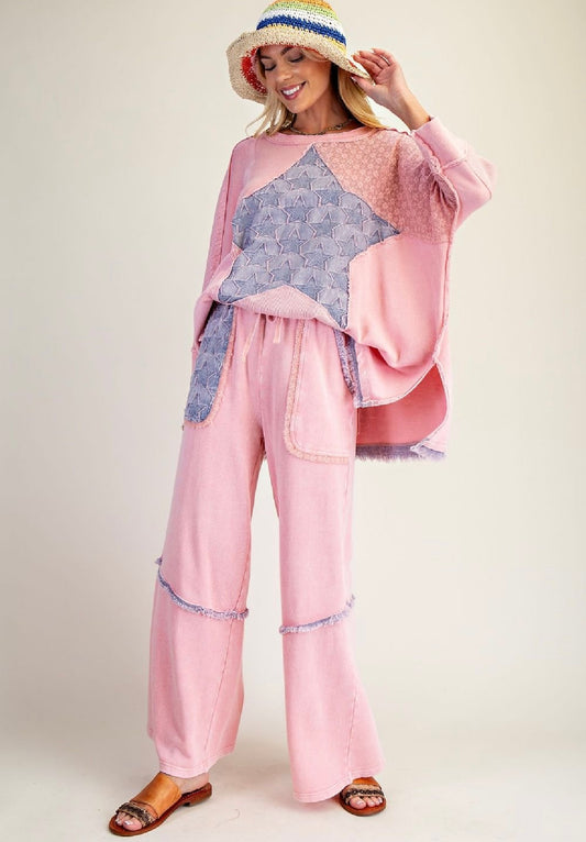 Easel knit set cotton candy