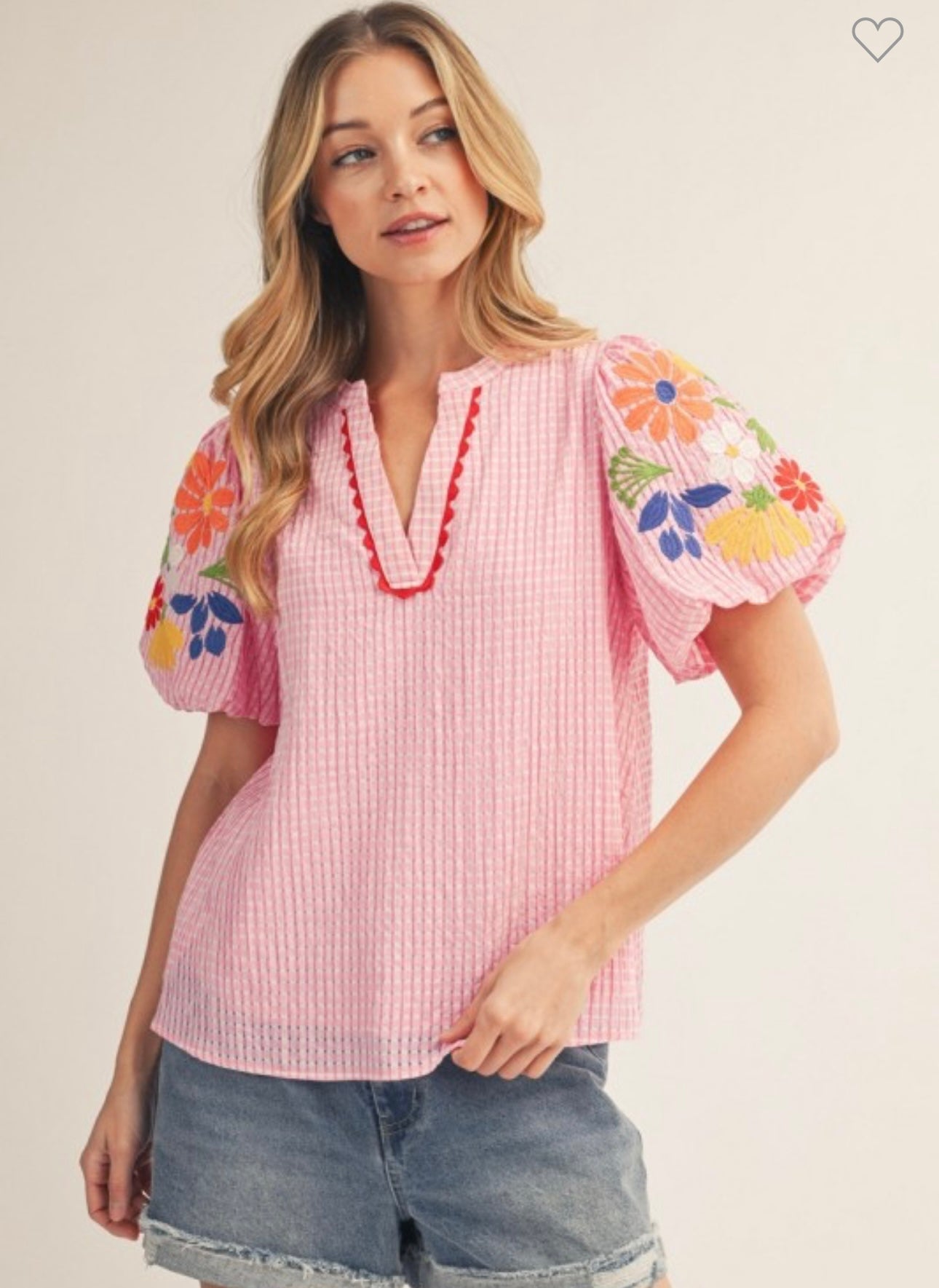 Jodifl gauze embroidered top