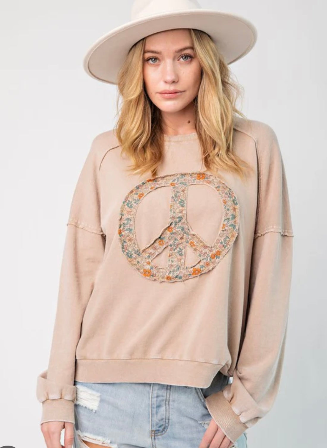 Vintage peace sweatshirts easel