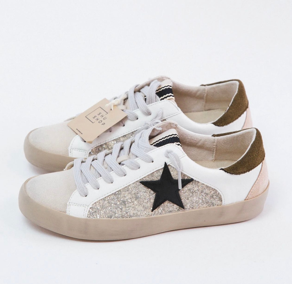 Paula pear glitter Shu shop sneakers