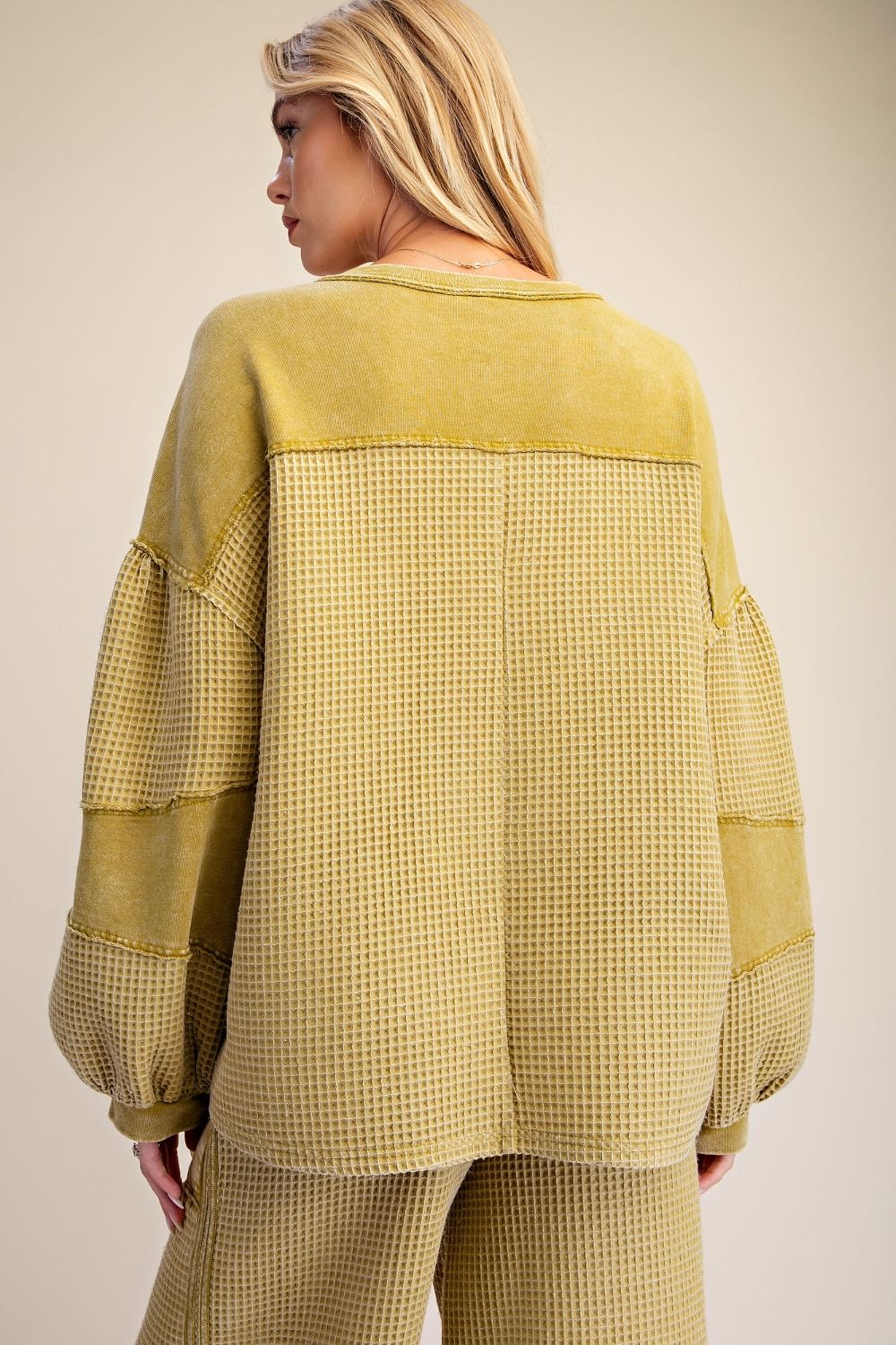 EASEL WASHED THERMAL KNIT PANT SET
