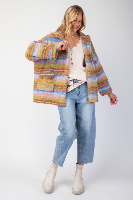 Easel colorful cardigan hoodie