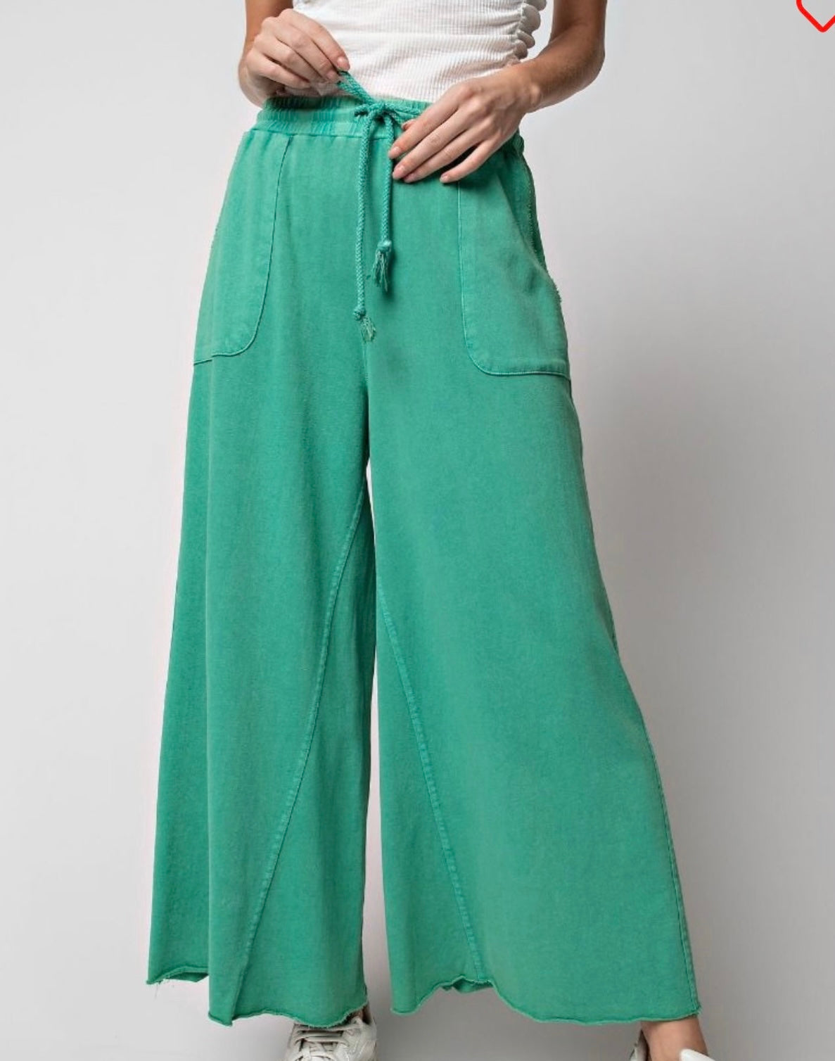 Easel mineral washed wide leg pants