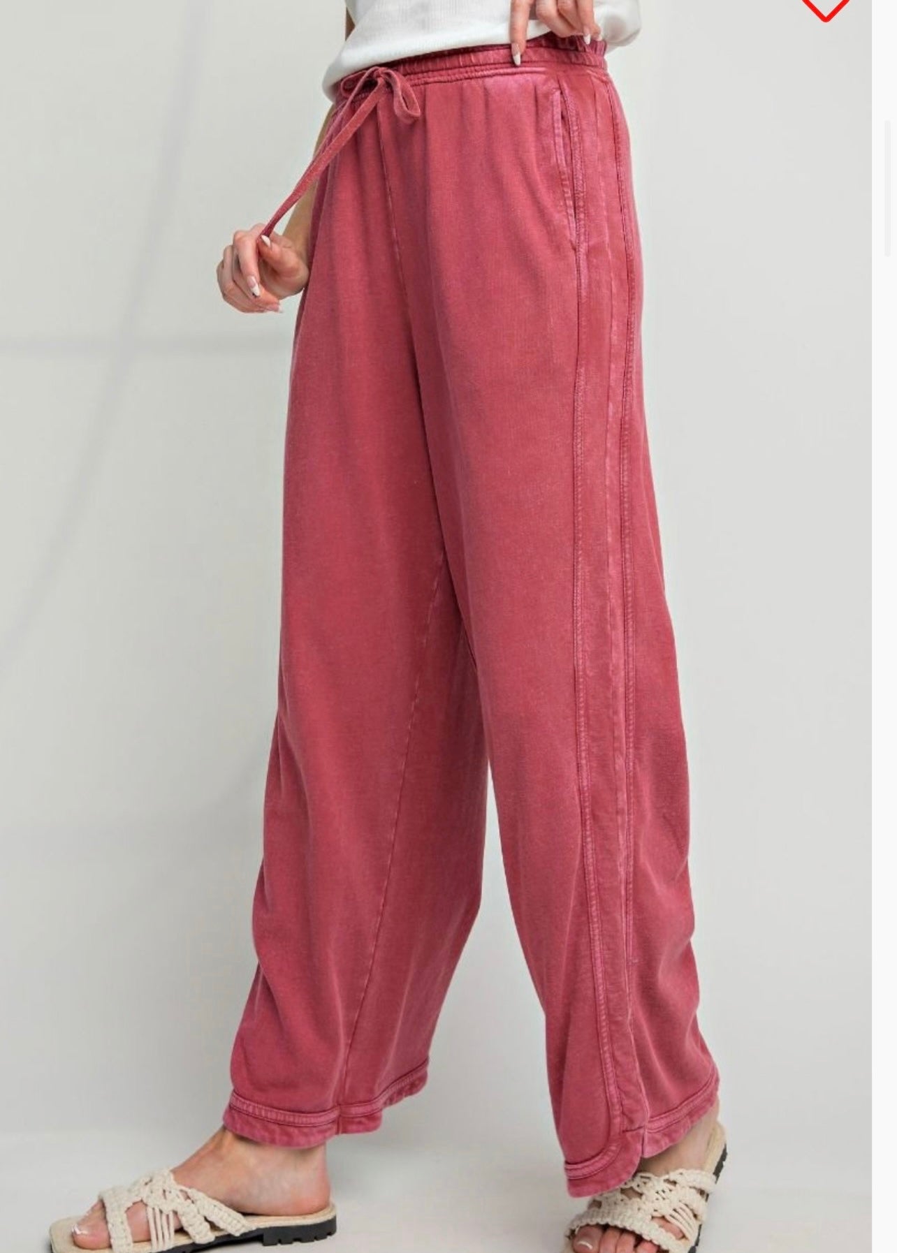 Easel mineral wash wide leg pants