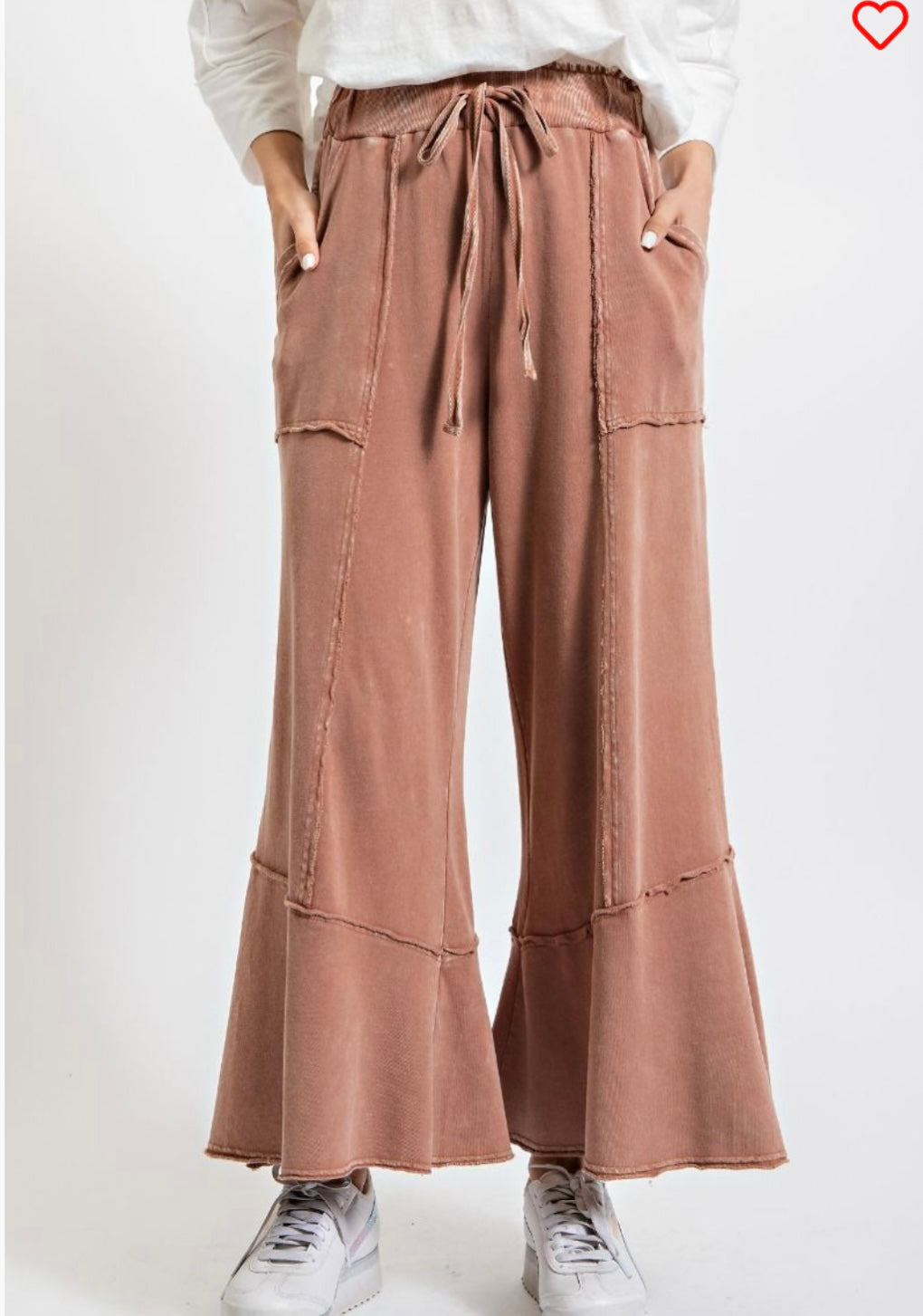 Easel wide leg mineral wash pants