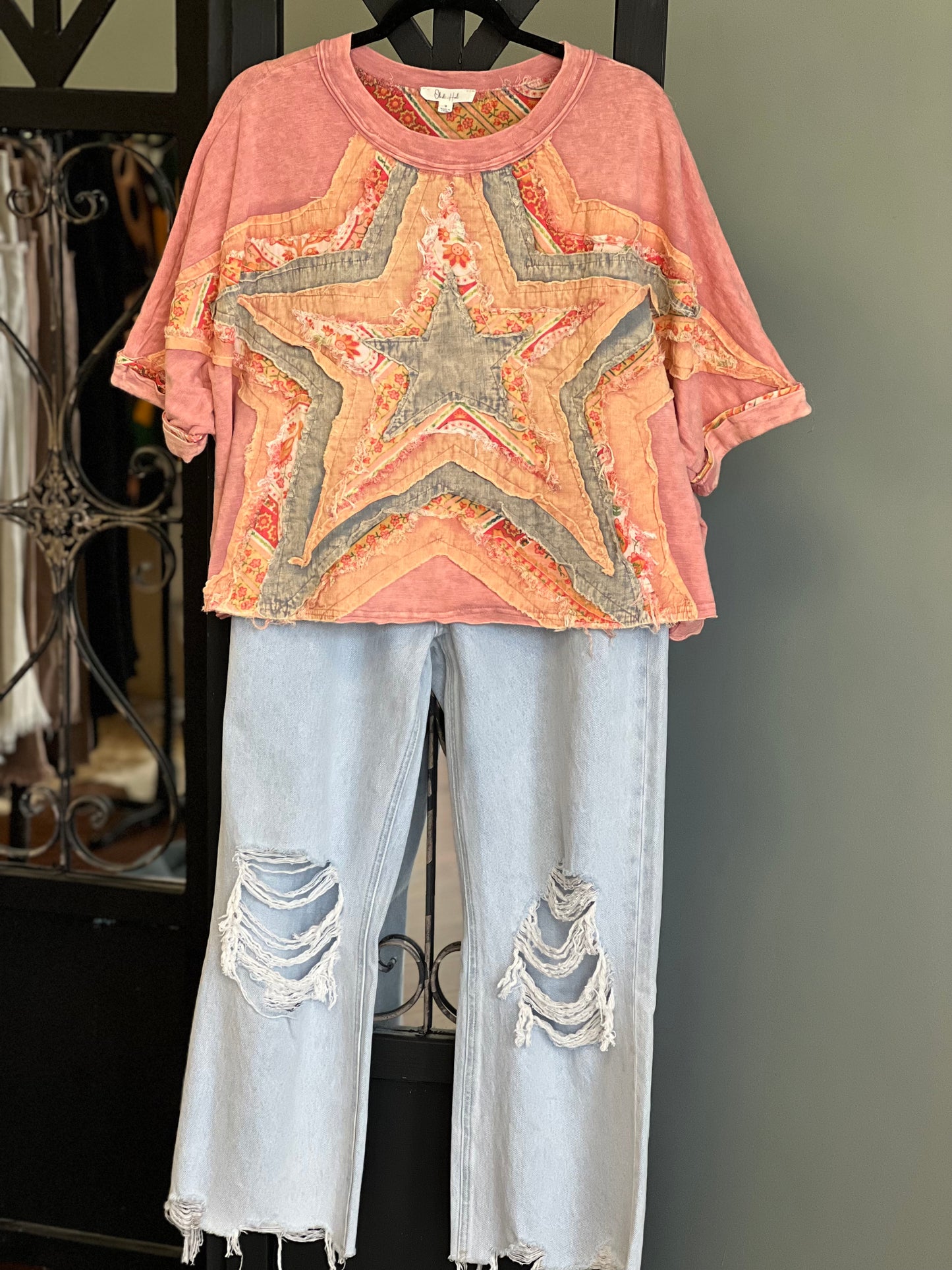 Oli & Hali Vintage quilted star top