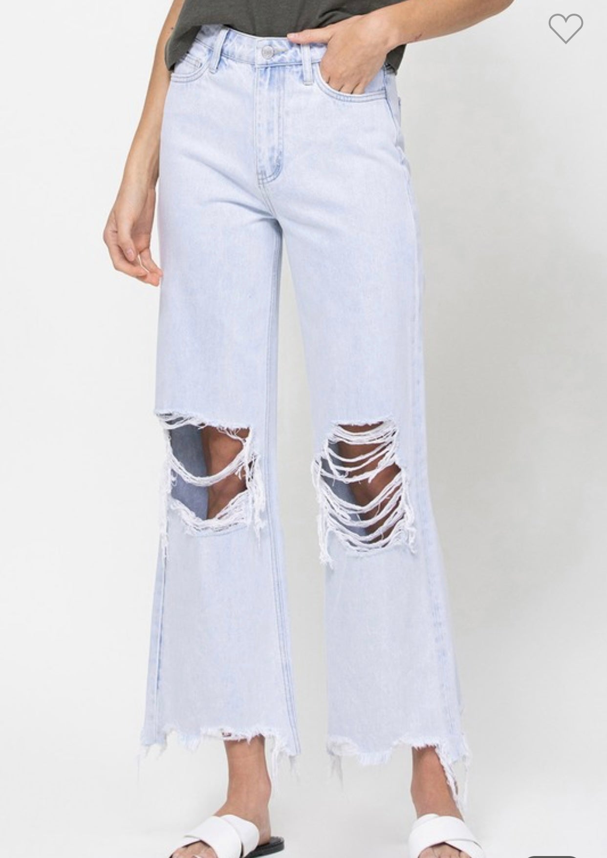 Vervet 90’s light wash denim cropped jean