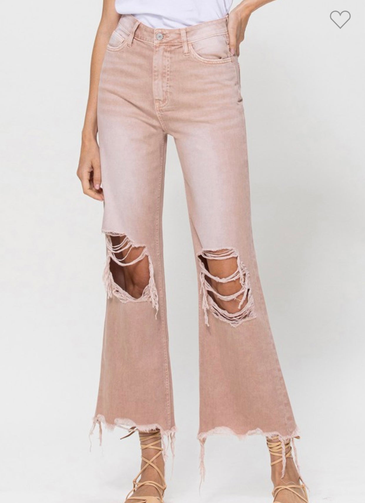 Vervet blush distressed pant