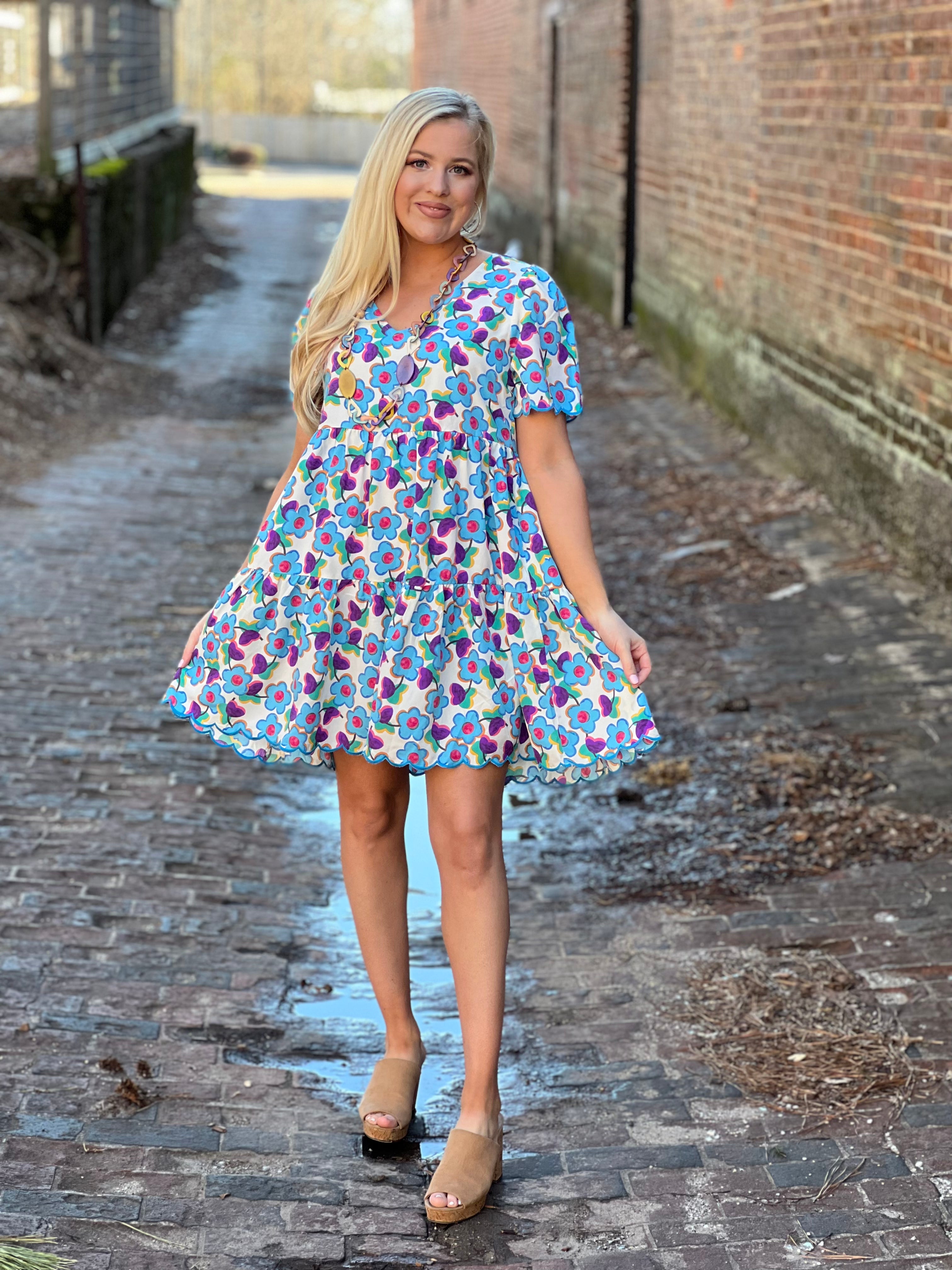 Floral tiered dress